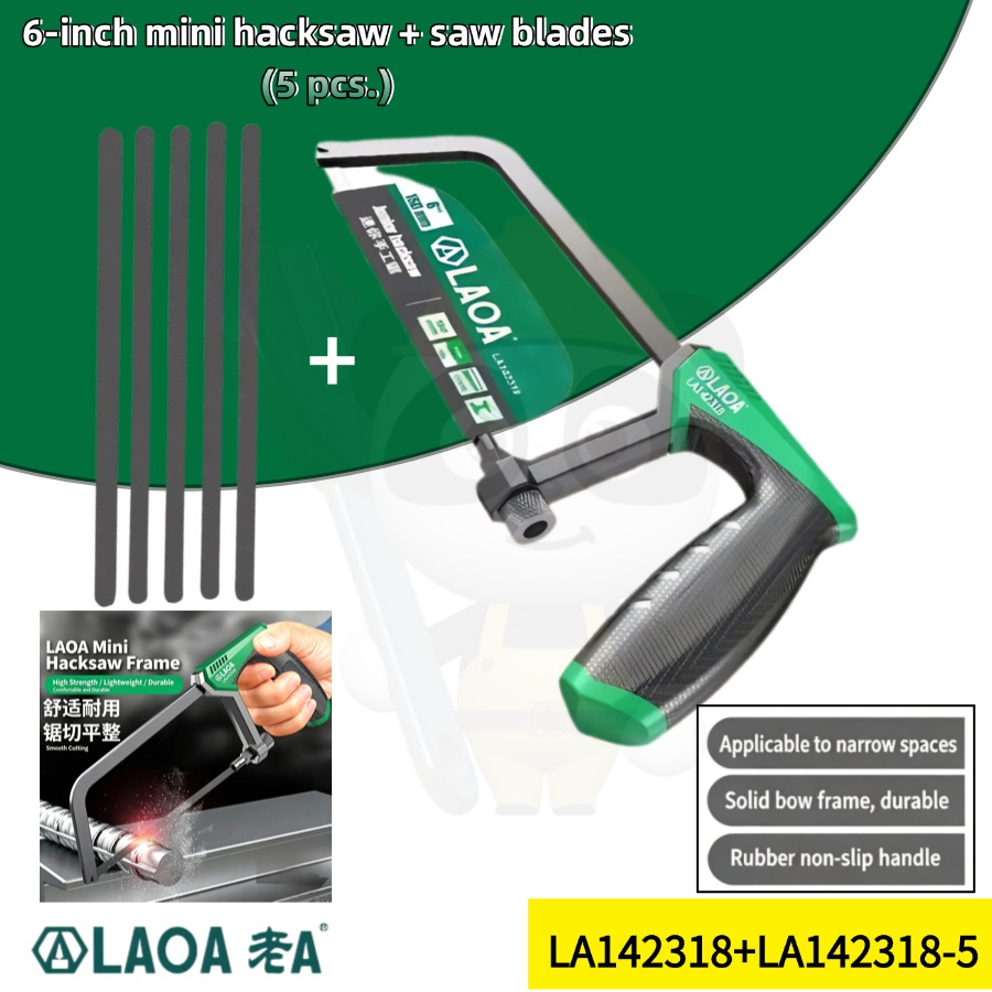 Hacksaw - LAOA 6Inch Mini Hand Hacksaw With