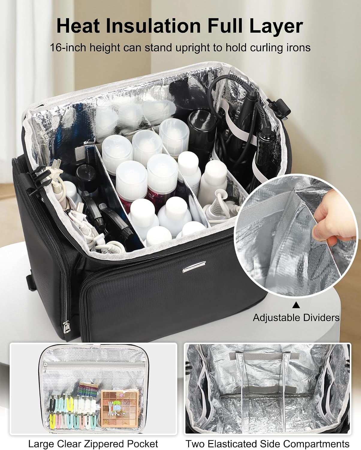 Rolling Makeup Case Hair Tools - Tool Bag review and price