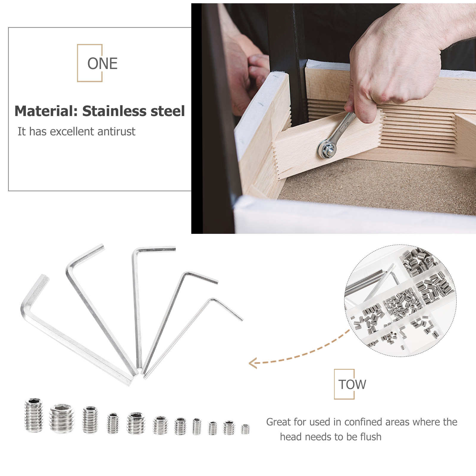 240Pcs Stainless Steel Hex Gru - Socket Wrench review and price