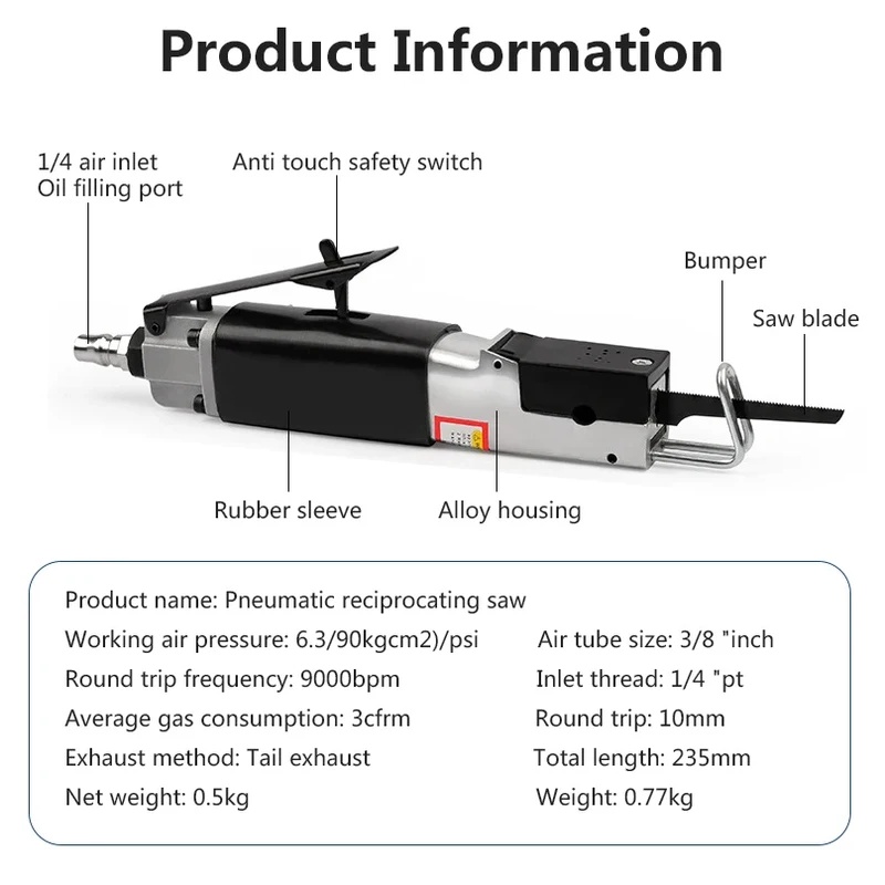 9000bpm 90PSI Pneumatic Recipr - Hacksaw review and price
